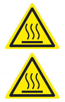 Aufkleber Heiße Oberfläche